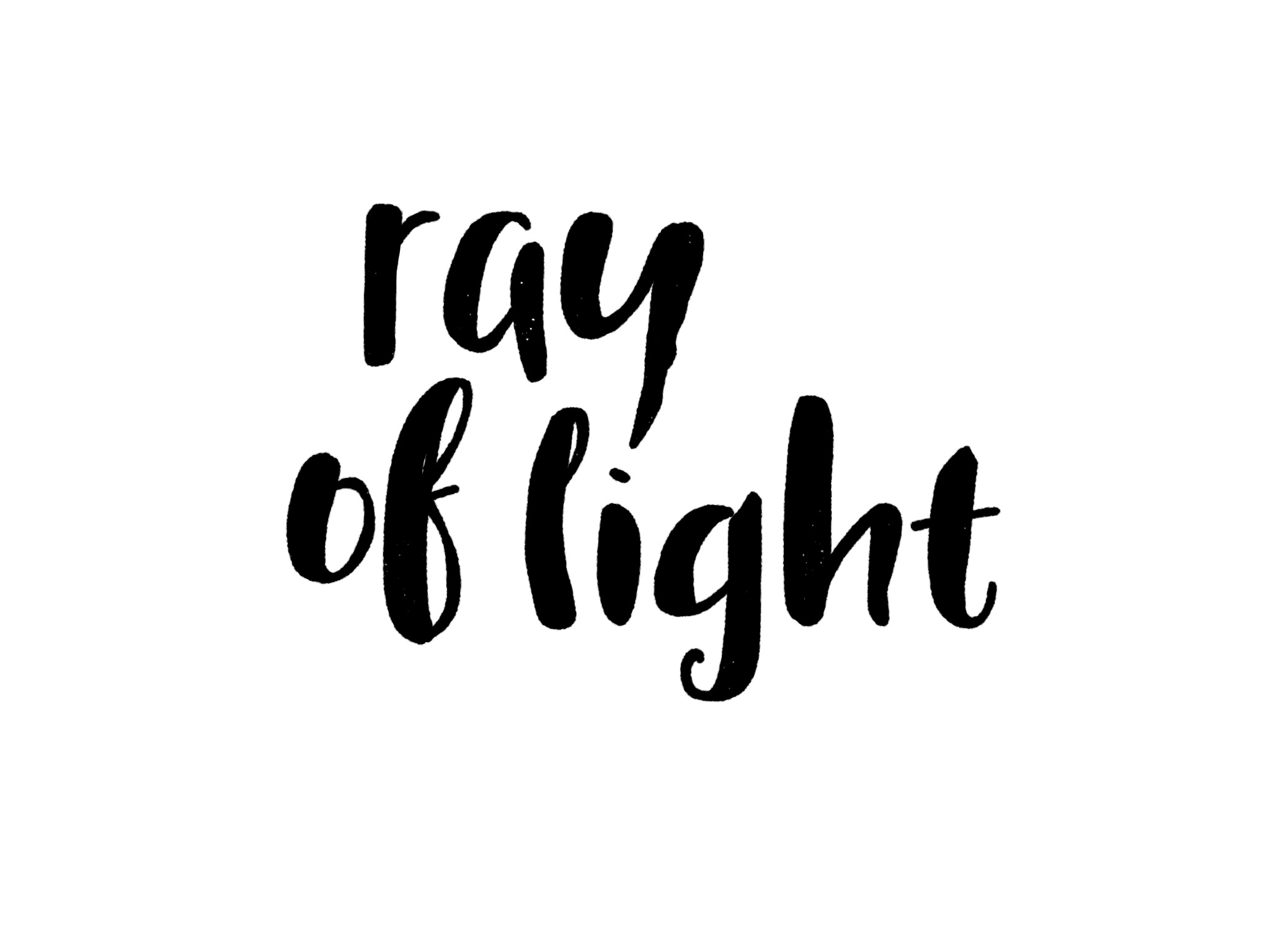 2048x1536 Fonts In Paper Ray Of Light Design - Watercolor Lettering Font