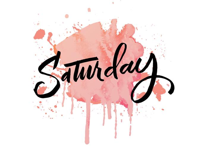 700x490 Saturday Watercolor Lettering - Watercolor Lettering Font