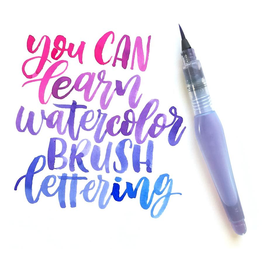 900x928 You Can Learn Watercolor Brush Lettering Fonts Amp Lettering - Watercolor Lettering Font