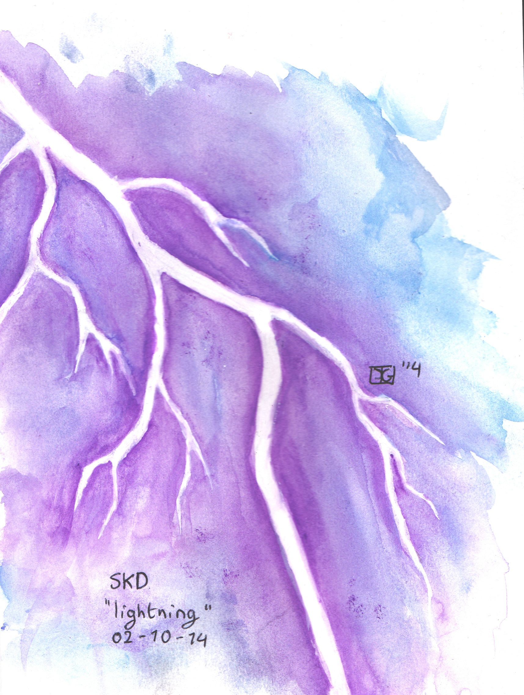 1715x2275 October 2nd - Watercolor Lightning