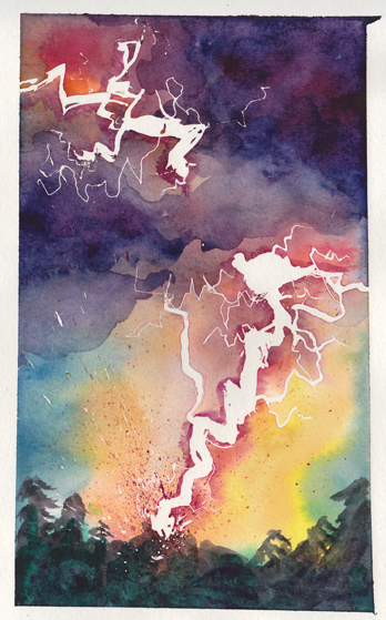348x559 April Watercolors Krystal Higgins - Watercolor Lightning