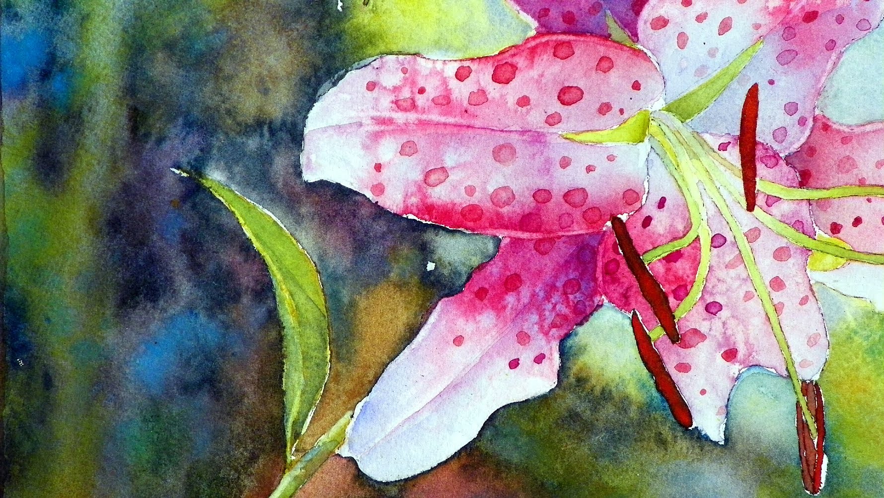1780x1003 How To Paint The Rubrum Lily In Watercolor - Watercolor Lily