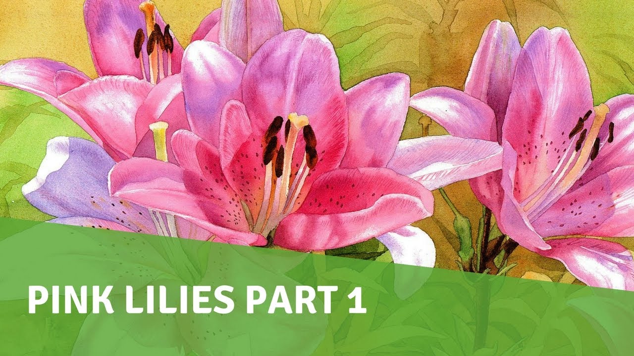 1280x720 Watercolor Painting Demo - Watercolor Lily