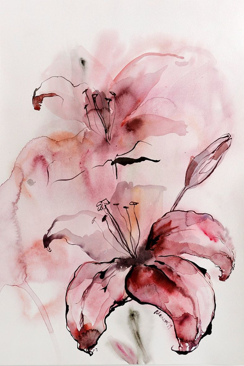 787x1182 Watercolor Lily - Watercolor Lily