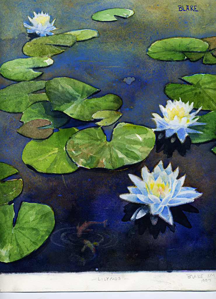 740x1024 Lilypads, Watercolor Watercolor On Arches Paper, 9 X 12 - Watercolor Lily Pads