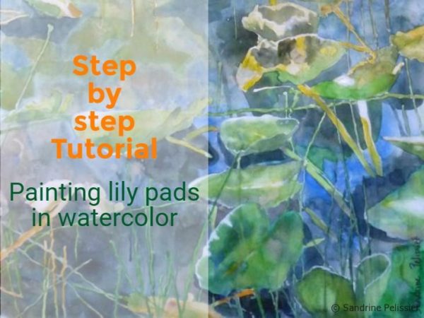 600x450 Painting Lily Pads With Watercolor, Step By Step Painting Tutorial - Watercolor Lily Pads