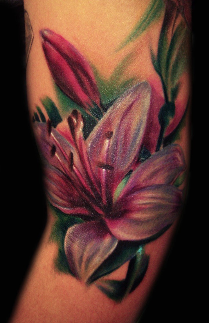 720x1110 Amazing Watercolor Lily Tattoo - Watercolor Lily Tattoo