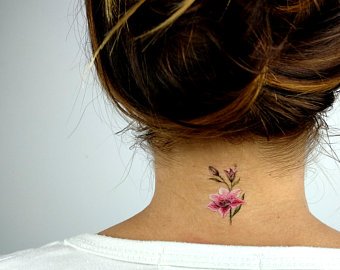 340x270 Lily Tattoo Etsy - Watercolor Lily Tattoo