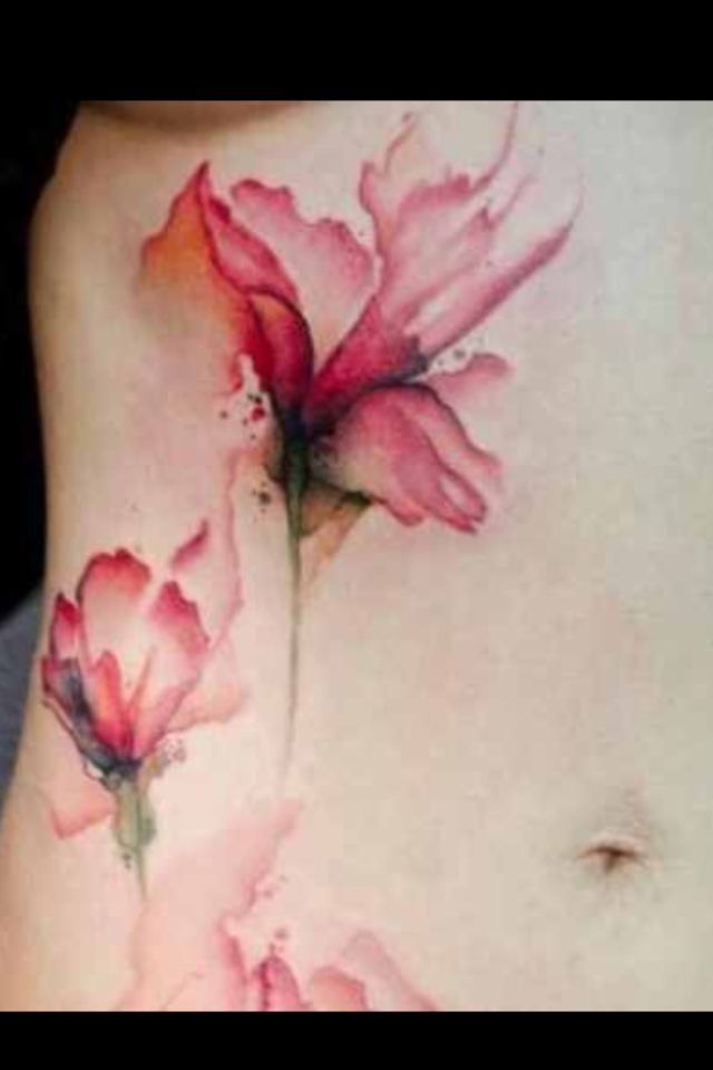 640x960 Watercolor Lily Tattoo - Watercolor Lily Tattoo