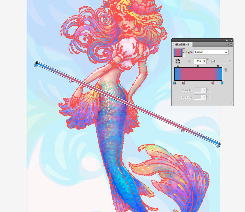 850x736 How To Create A Watercolor Mermaid Illustration In Adobe Illustrator - Watercolor Line