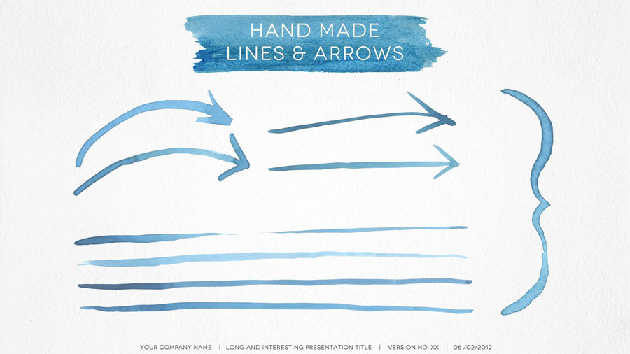 900x506 Watercolor Keynote Template By 83munkis Graphicriver - Watercolor Line