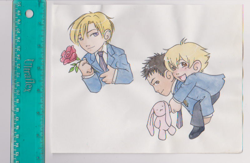 801x524 Scuttlebutt Ink Ouran High - Watercolor Line Art