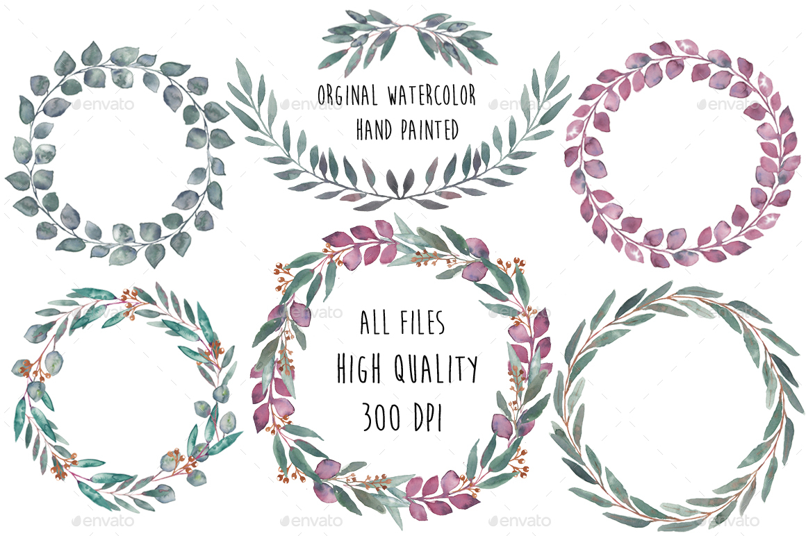 1160x772 Elegant Watercolor Eucalyptus Leaves Clip Art Hand Made By - Watercolor Line Art