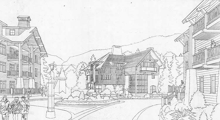 750x409 Clark Smith Architectural Rendering - Watercolor Line Drawing