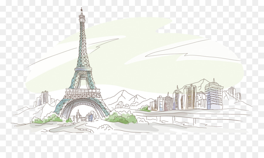 900x540 Eiffel Tower 58 Tour Eiffel Drawing Wallpaper - Watercolor Line Drawing
