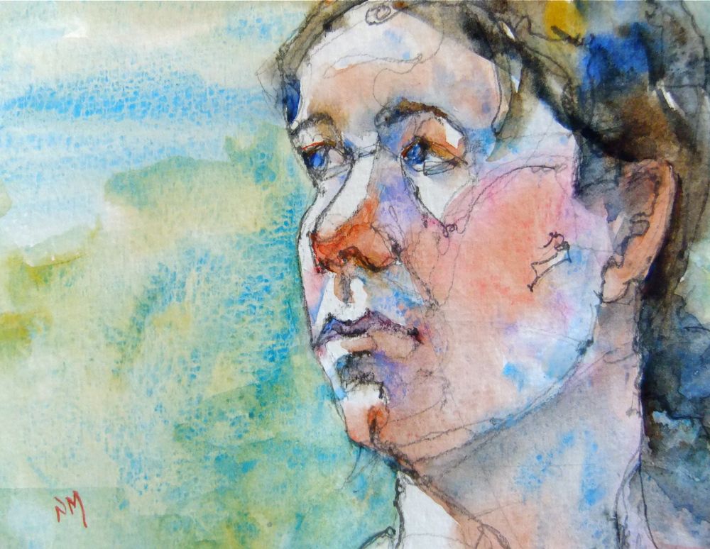 1000x774 Nora Macphail - Watercolor Line Drawing