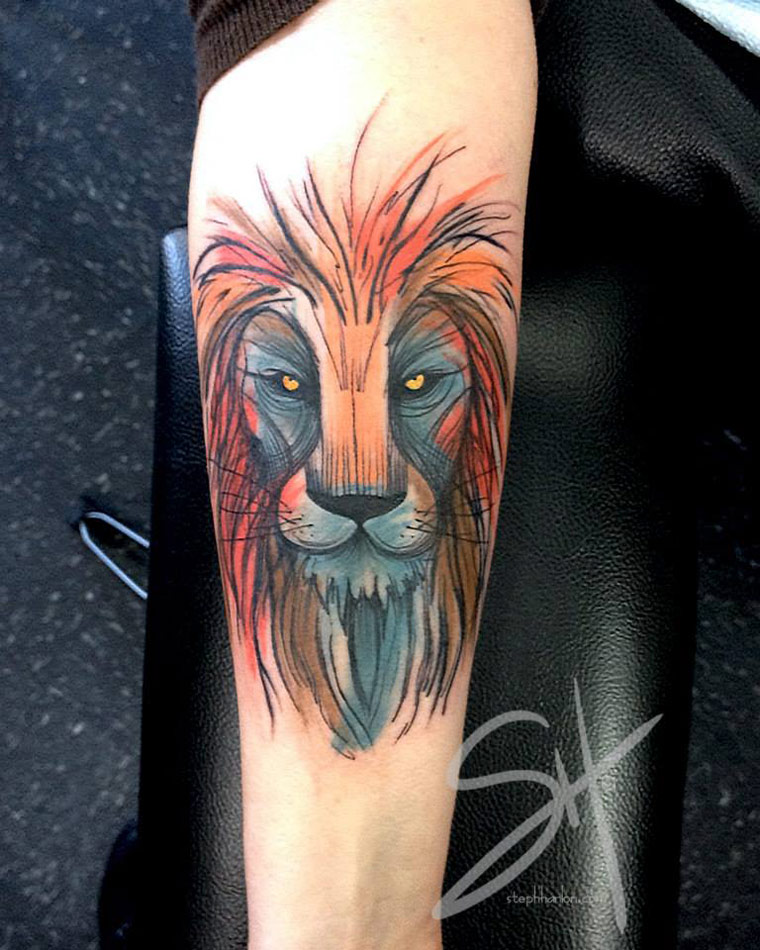 760x950 Lion Tattoo Best Tattoo Design Ideas - Watercolor Lion Tattoo