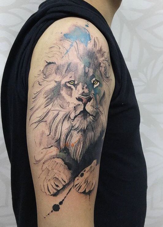 532x740 Painting By Luqman Reza Mulyono Jongkie Entitled Aslan This - Watercolor Lion Tattoo