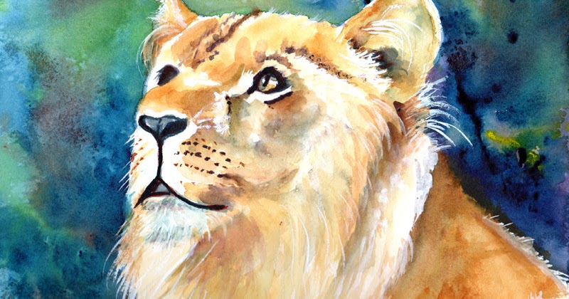 800x420 Watercolor Lioness - Watercolor Lioness