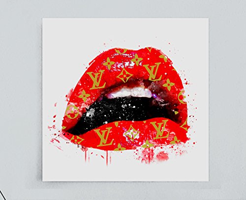 500x406 Fashion Wall Decor Pop Art Print - Watercolor Lip Print