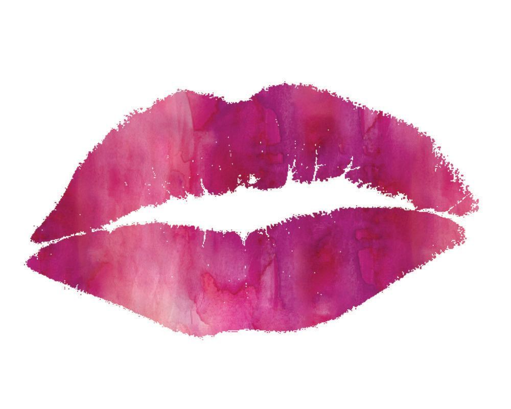1000x800 Watercolor Lip Print Creatividad Bordados - Watercolor Lip Print