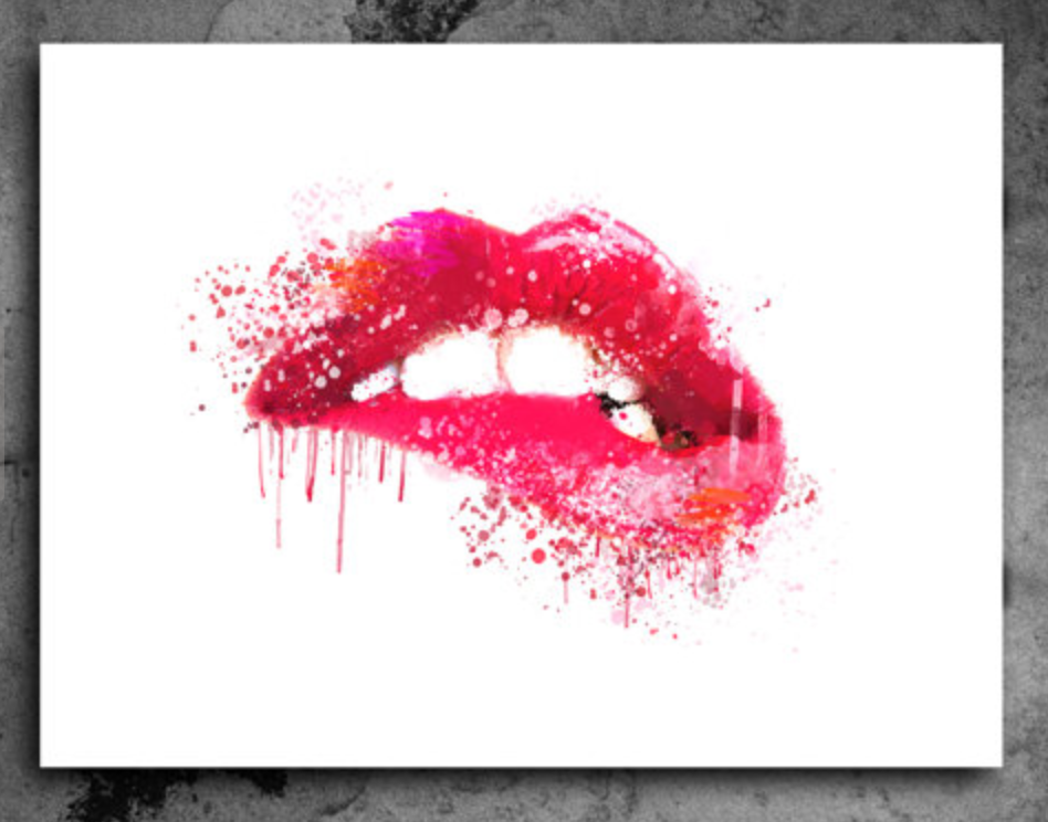 948x744 Art R Us Best Art Print Posters Toronto Pink Lips Watercolor - Watercolor Lip Print