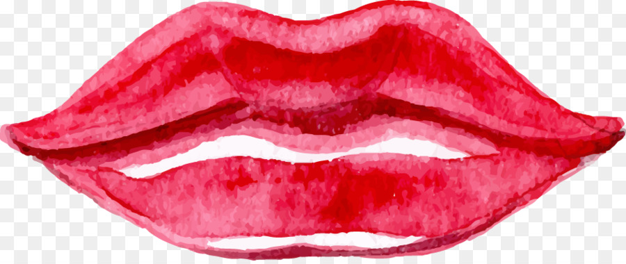 900x380 Lip Watercolor Painting Kiss - Watercolor Lips
