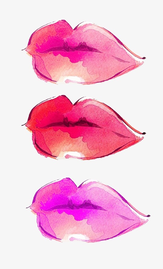540x893 Watercolor Lips, Lip Color, Pink, Rose Png And Psd File For Free - Watercolor Lips