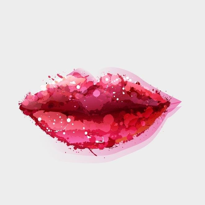 660x660 Free Watercolor Lips Vector Art.eps Psd Files, Vectors Amp Graphics - Watercolor Lips
