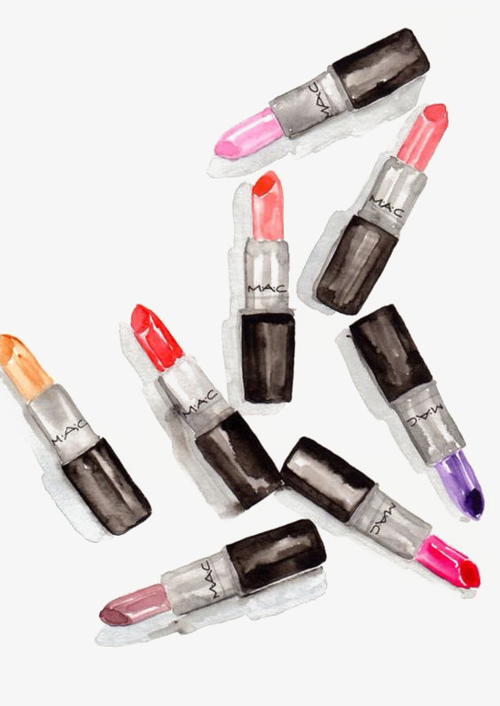 564x796 Watercolor Lipstick, Watercolor Clipart, Lipstick Clipart, Hand - Watercolor Lipstick