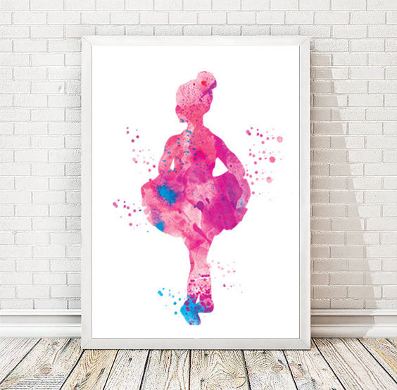 564x554 Little Girl Ballerina Watercolor Art Print Ballerina - Watercolor Little Girl
