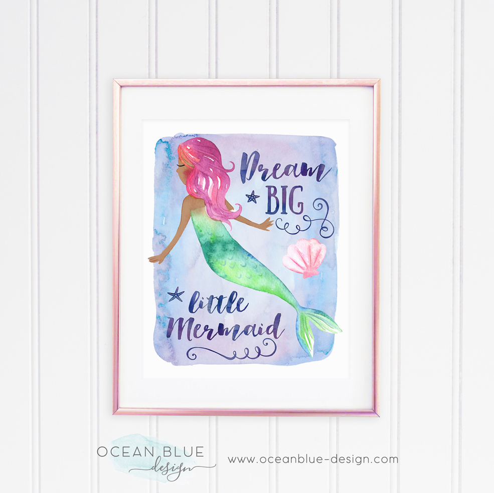 Watercolor Little Mermaid at PaintingValley.com | Explore collection of ...