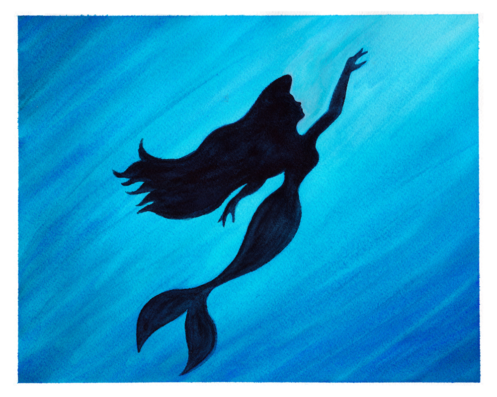 1000x800 The Little Mermaid {Watercolor Painting} By Larenaissancegirl On - Watercolor Little Mermaid