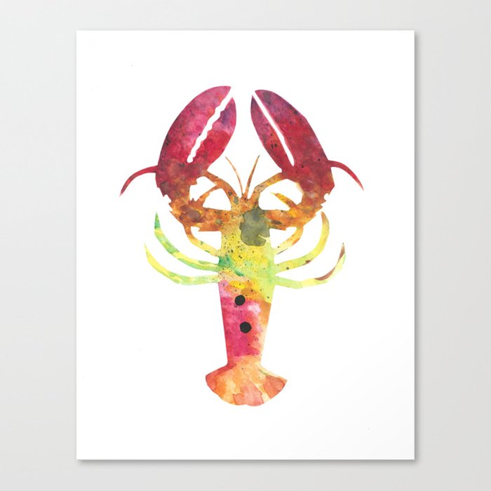 700x700 Lobster In Watercolor Canvas Print By Caligirldesigns Society6 - Watercolor Lobster