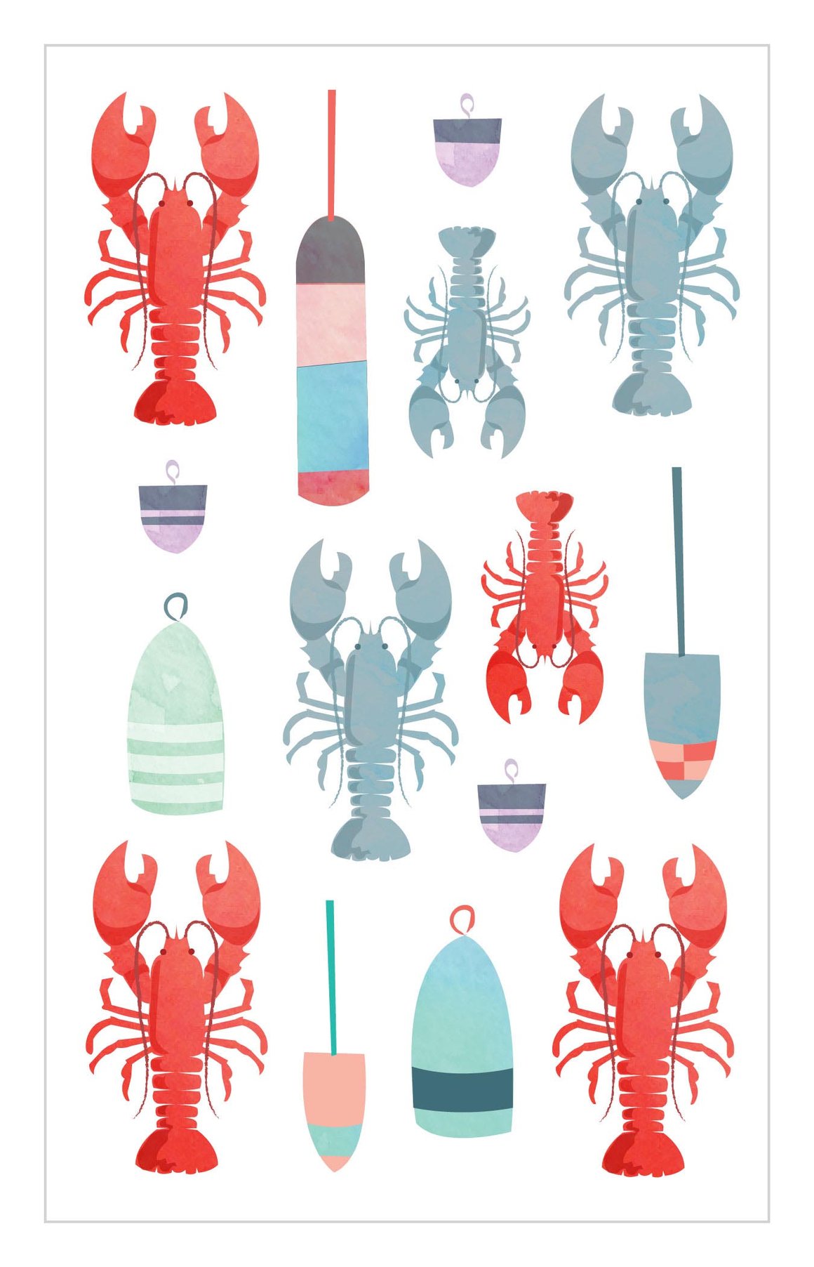 1160x1804 Watercolor Stickers Collection Tagged Watercolor Lobster Stickers - Watercolor Lobster