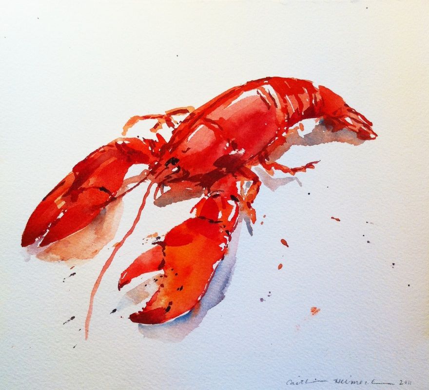 880x800 Lobster Watercolor - Watercolor Lobster