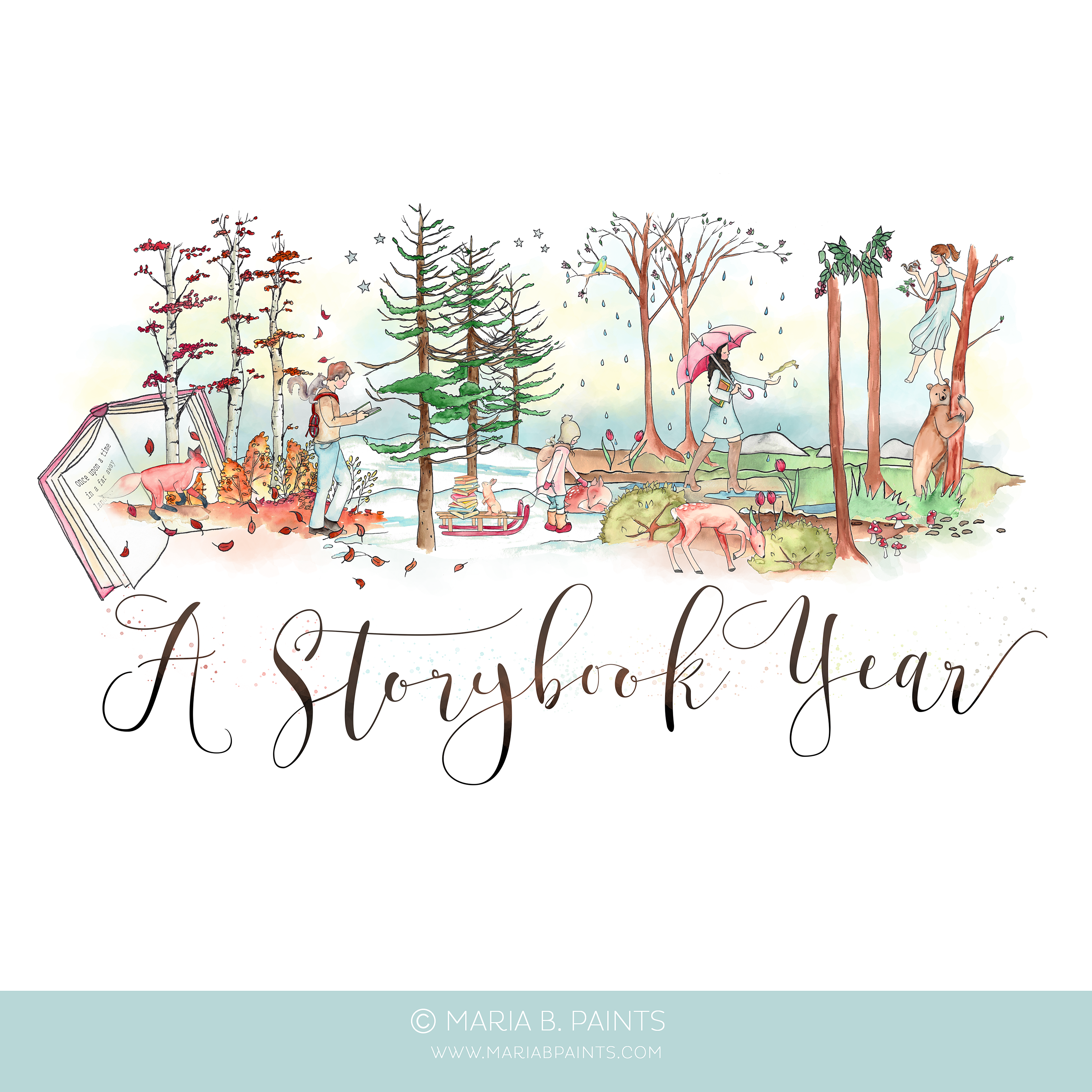 3000x3000 Custom Watercolor Logo Watch Me Put One Together! Maria B. Paints - Watercolor Logo