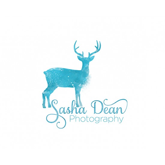 550x550 Deer Watercolor Logo Design - Watercolor Logo