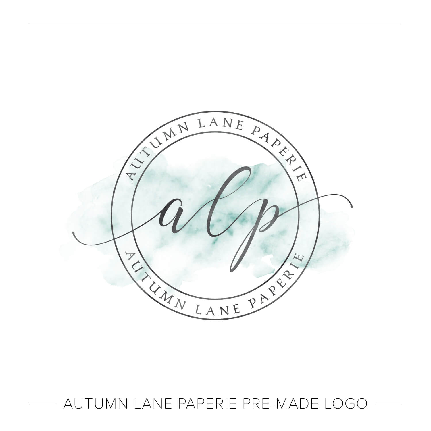 1500x1500 Leaning Initials Soft Watercolor Logo K11 Autumn Lane Paperie - Watercolor Logo