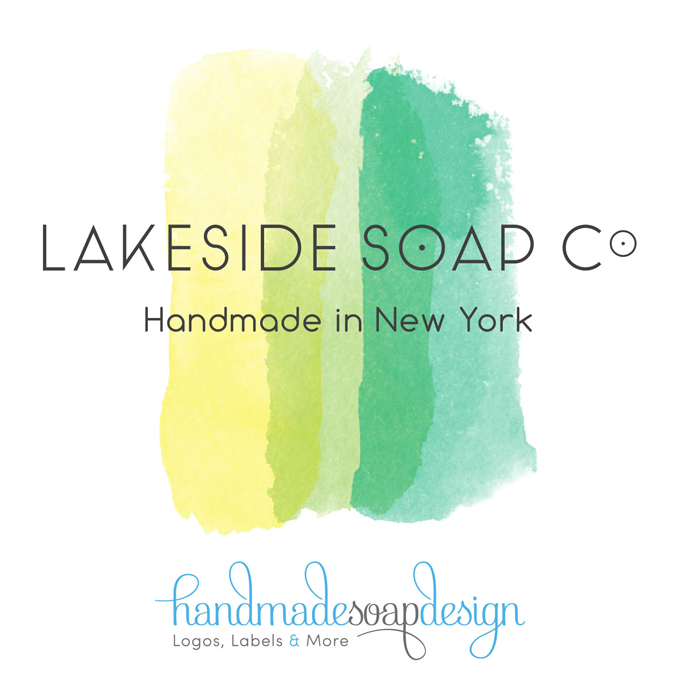 680x680 Clean Modern Watercolor Logo Handmade Soap Design - Watercolor Logo