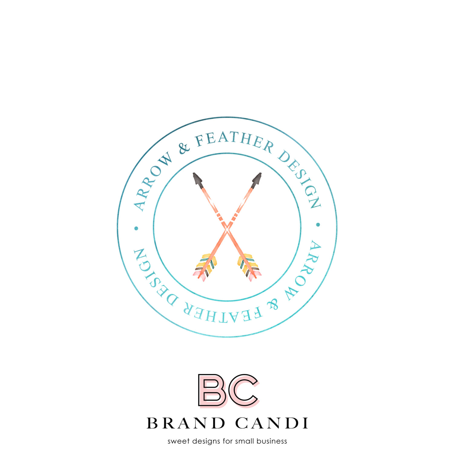 1500x1500 Premade Logo Design - Watercolor Logo Design