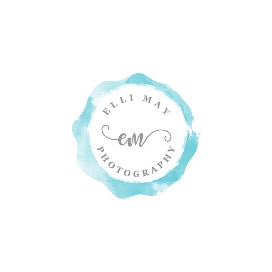 550x550 Round Watercolor Logo Design - Watercolor Logo Design