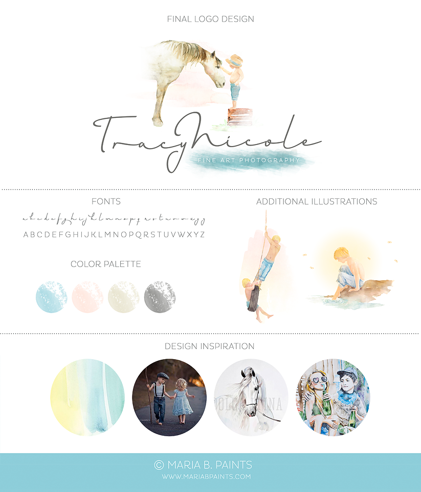 823x960 Custom Watercolor Logo Design Tracy Nicole Maria B. Paints - Watercolor Logo Design