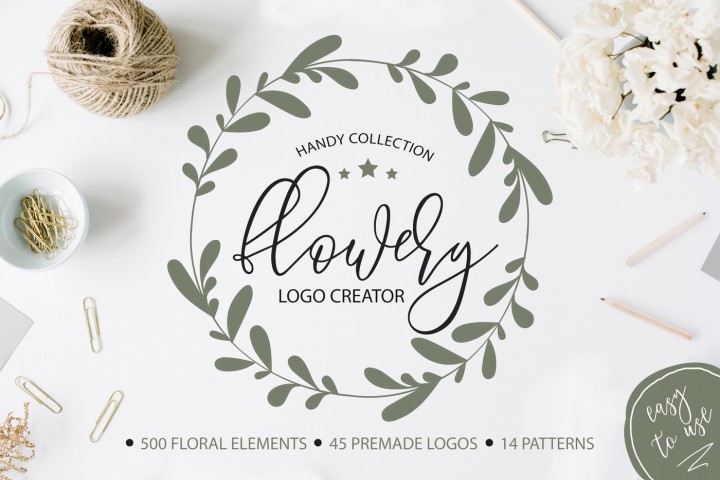720x480 Logo Templates - Watercolor Logo Generator