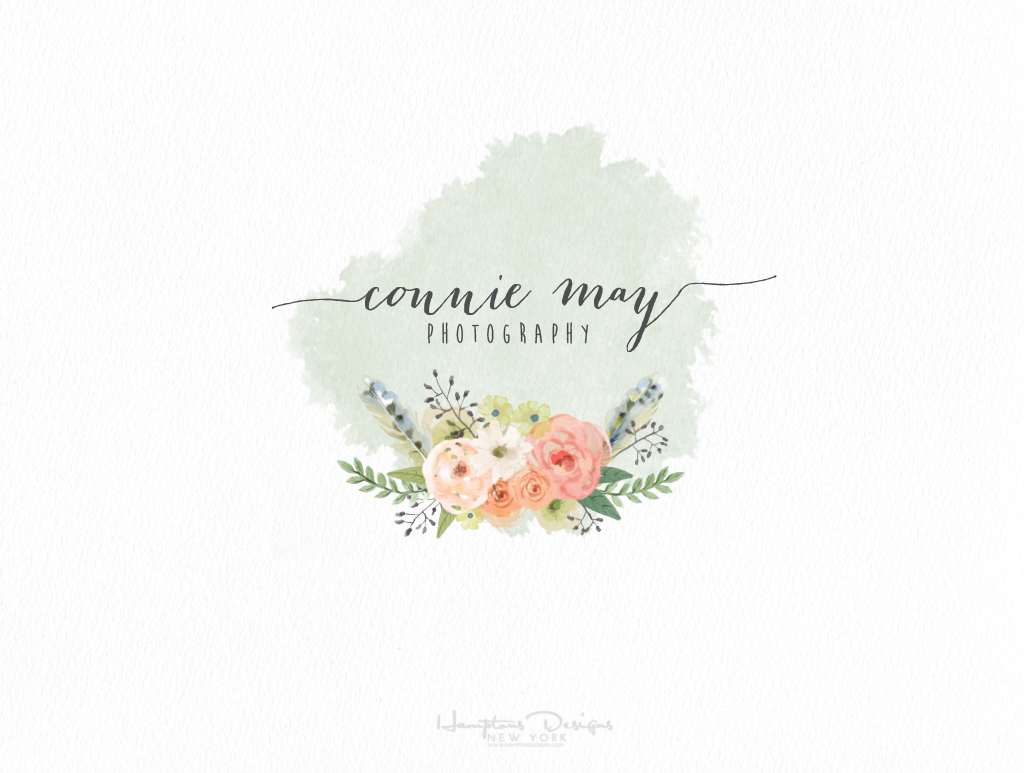 1024x773 Green Flowers Logos - Watercolor Logo Maker