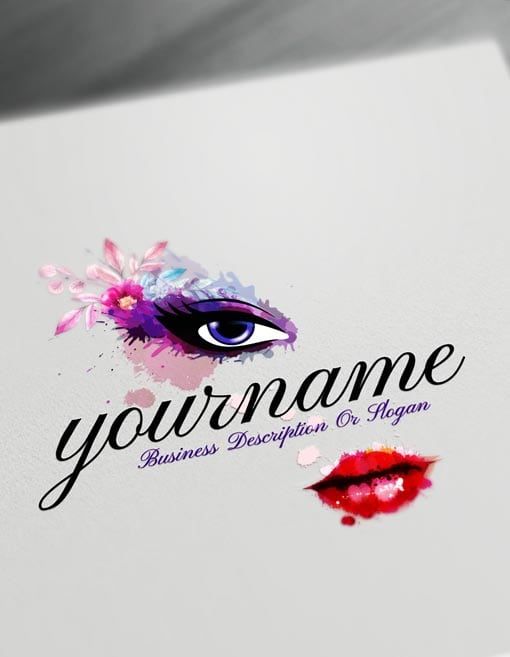 510x657 Make Sexy Beauty Logo With Free Watercolor Makeup Logo Maker - Watercolor Logo Maker Free