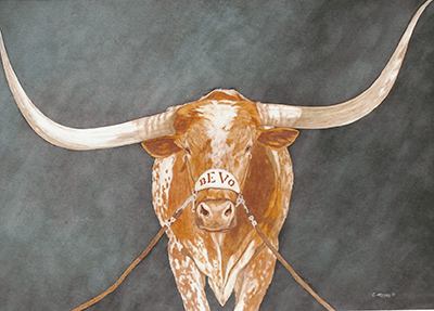 400x287 Cathy Sue Munson Art Studio - Watercolor Longhorn