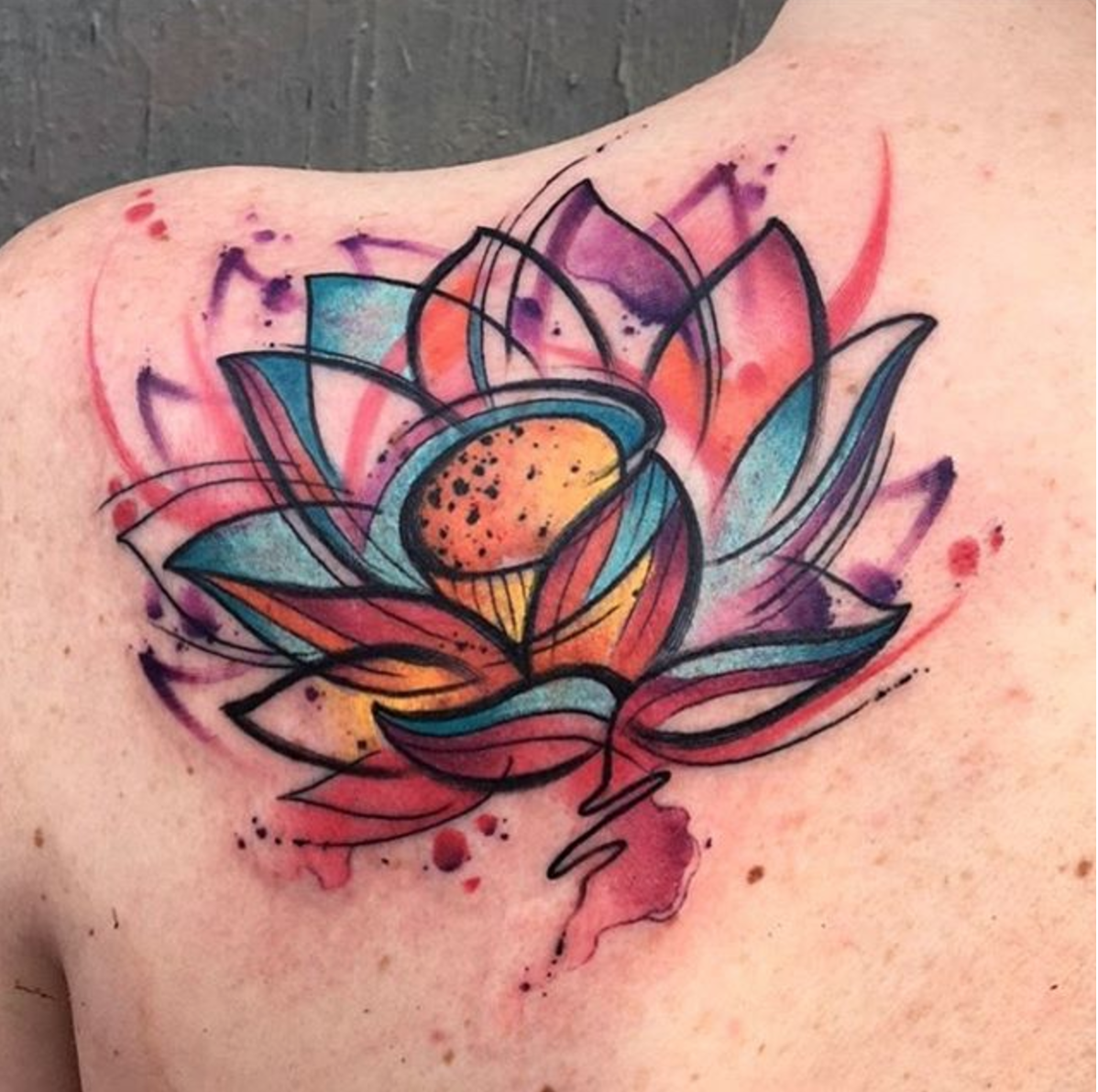 1198x1192 Lotus Flower Tattoo Meaning - Watercolor Lotus Tattoo