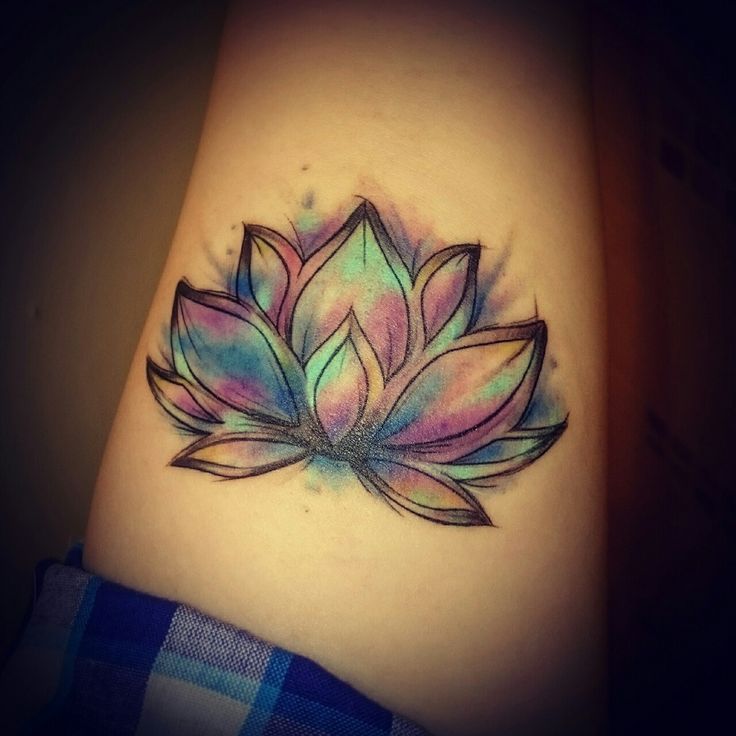 736x736 Watercolor Beautiful Lotus Tattoo On Forearm - Watercolor Lotus Tattoo