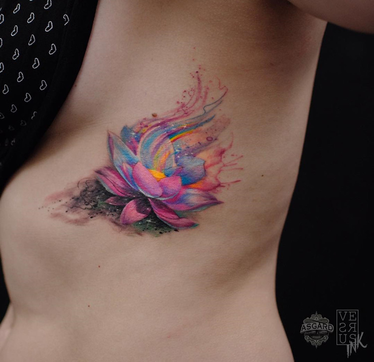 750x725 Watercolor Lotus Flower Best Tattoo Design Ideas - Watercolor Lotus Tattoo